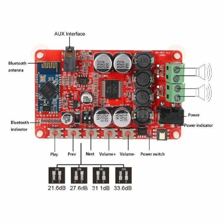 Плата усилителя TDA7492P Blue tooth 4 0 двухканальный беспроводной цифровой аудиоприемник 25 Вт + модуль