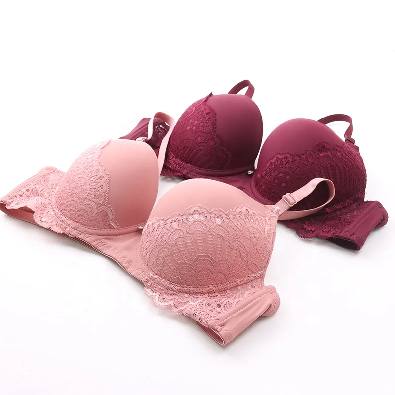 Plus Size Womens Bra C Cup Lace Sexy Thin Cup Bra With Steel Ring Full Cup For Women