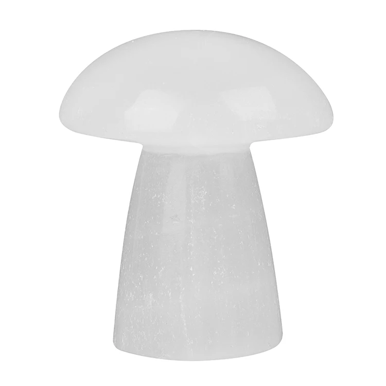 Hot Sale Plaster Natural White Selenite Mushroom Home Decor
