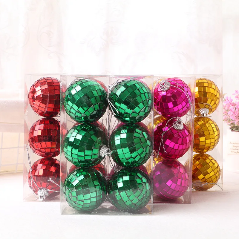 Disco Mirror Balls 3-80cm Gold Silver Red Green Blue Glass Ball For Christmas New Year Party Decorations