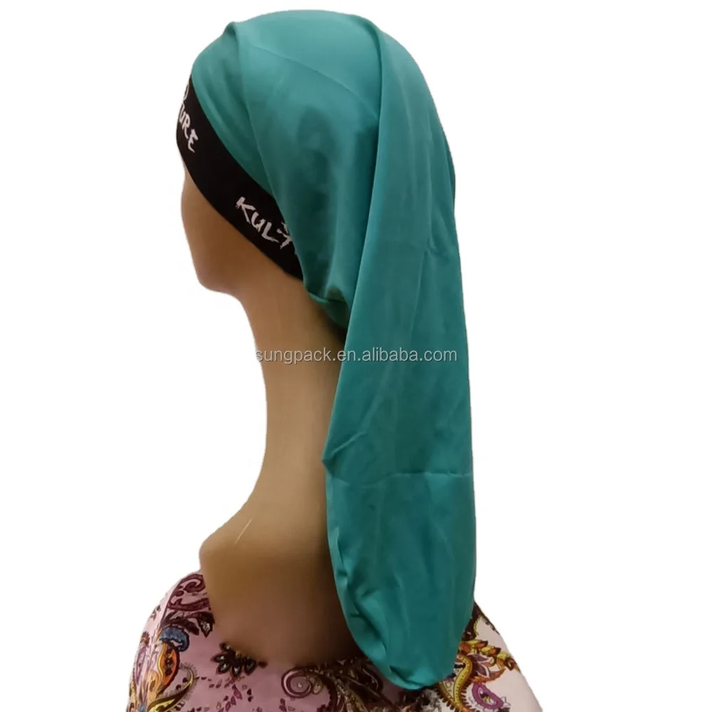 Custom Spandex Braids Hair Dreadlocks Tube Bandana Night Sleep Caps Bonnet Silk Durags Edge Wrap Band