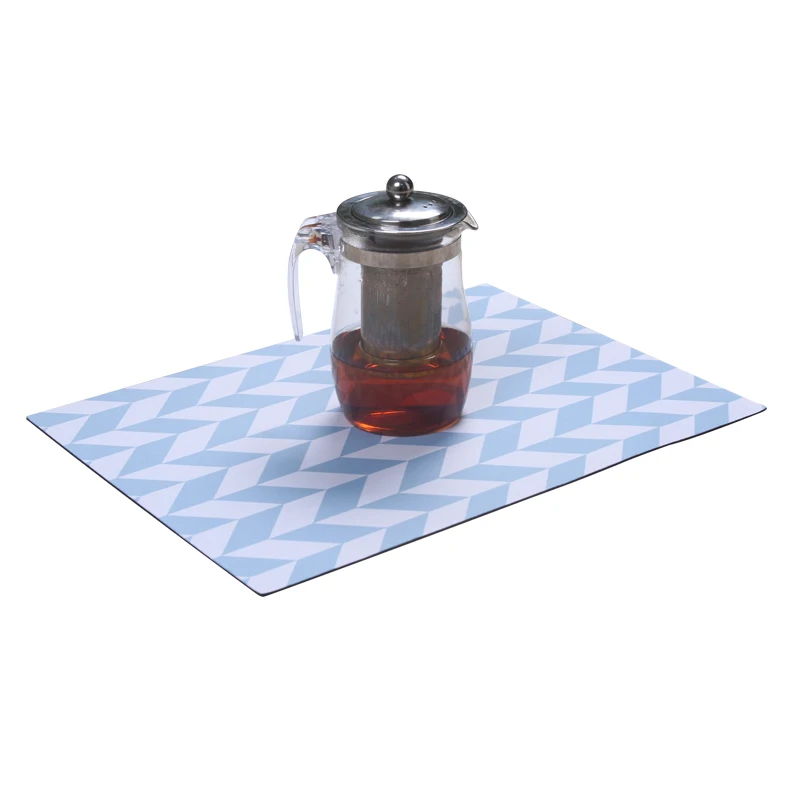 Dog Food Mats for Floors Absorbent, Pet Cat Food Mat - Natural Rubber Quick Dry Dog Bowl  Mats for Food and Water, Eco-Friendly