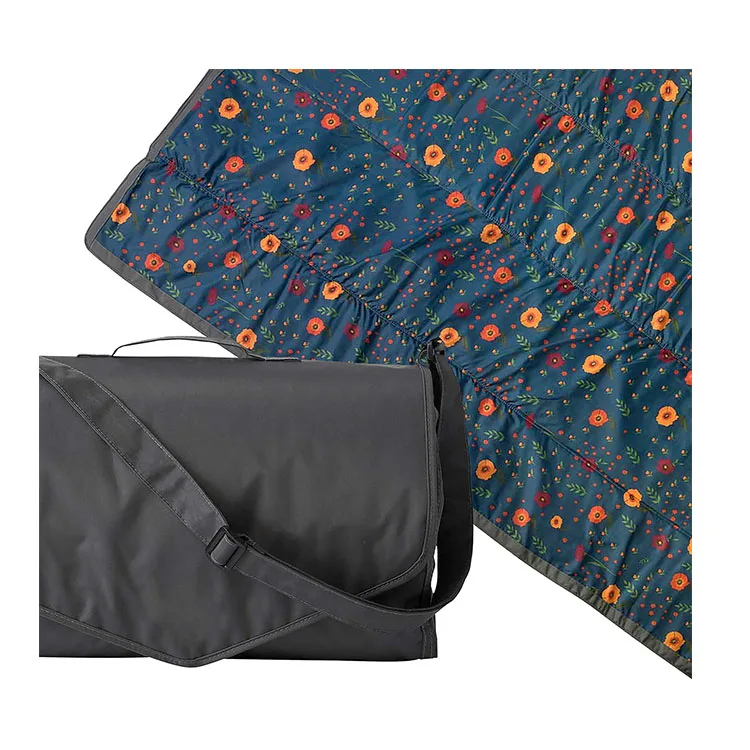 Navy Plaid Indoor/Outdoor Blanket | 100% Polyester | Water Resistant Simple Clean | Wipeable Material | Easy to Carry | Babies