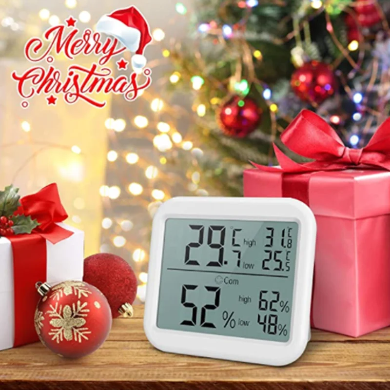 Free Sample High Low Records Digital Hygrometer Indoor Thermometer Plastic LCD Monitors Temperature and Humidity Monitor
