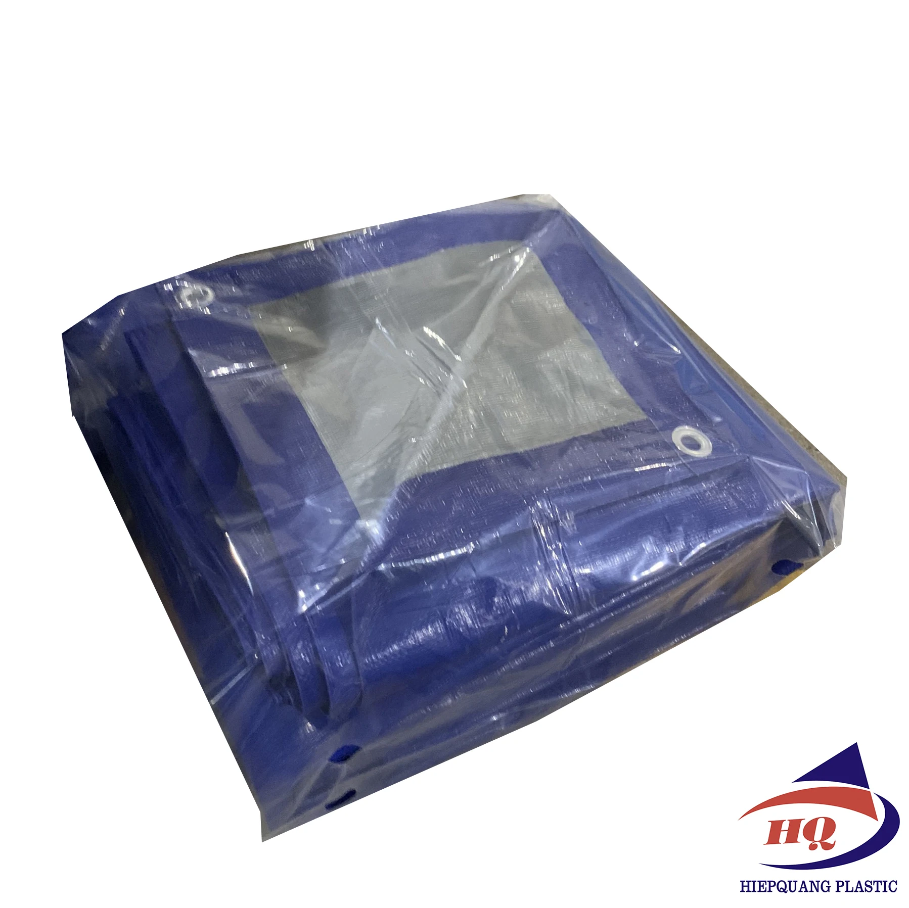 plastic tarpaulin sheets in PE material with color lamination blue grey heavy weight 200 gsm for industry cover