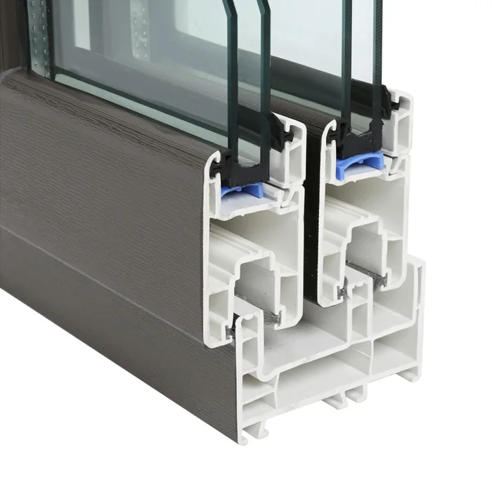 Fonirte brand white pvc windows and doors  upvc pvc extruded plastic profile frame manufacturer
