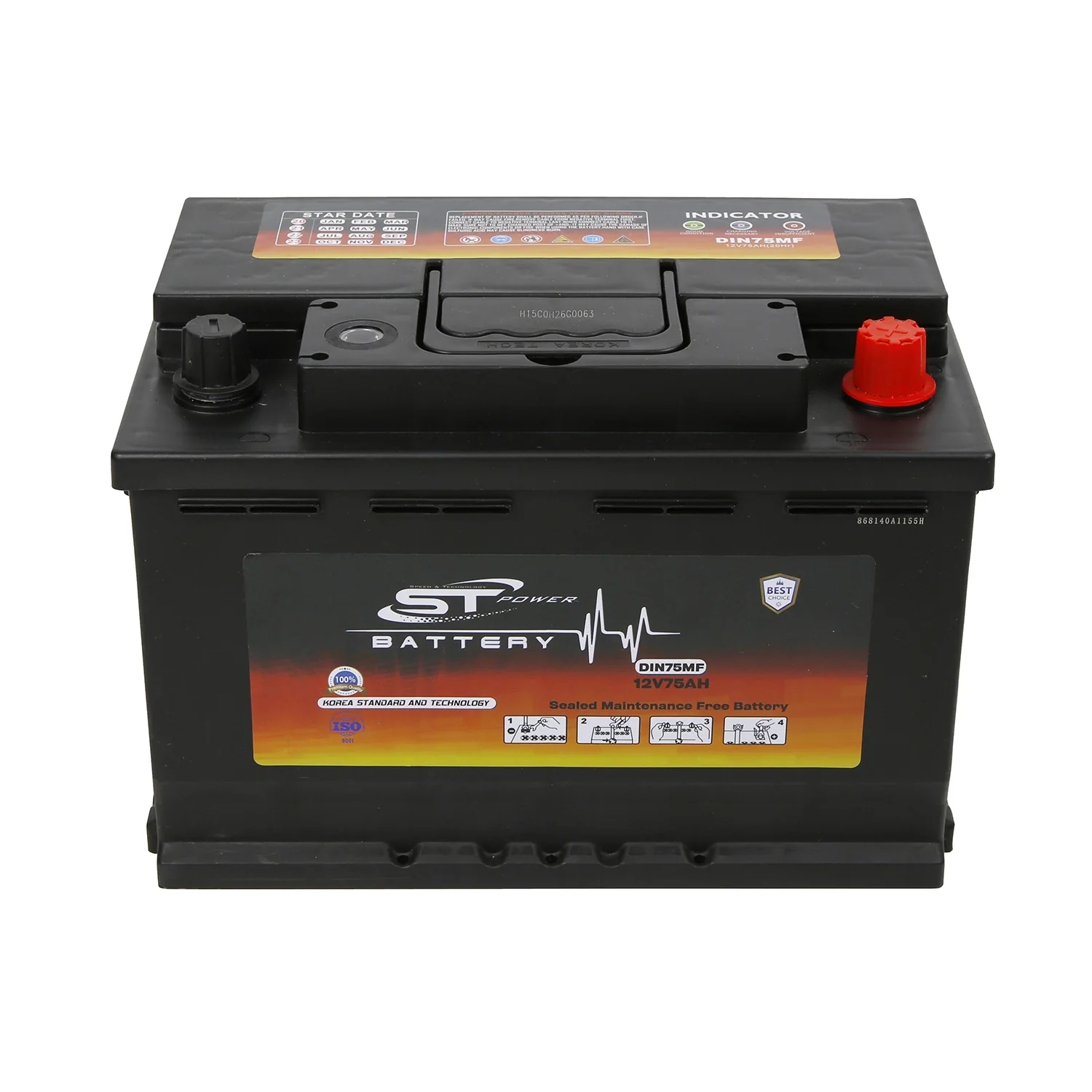 Full Capacity  DIN74 12V 74Ah Maintenance Free Car Battery