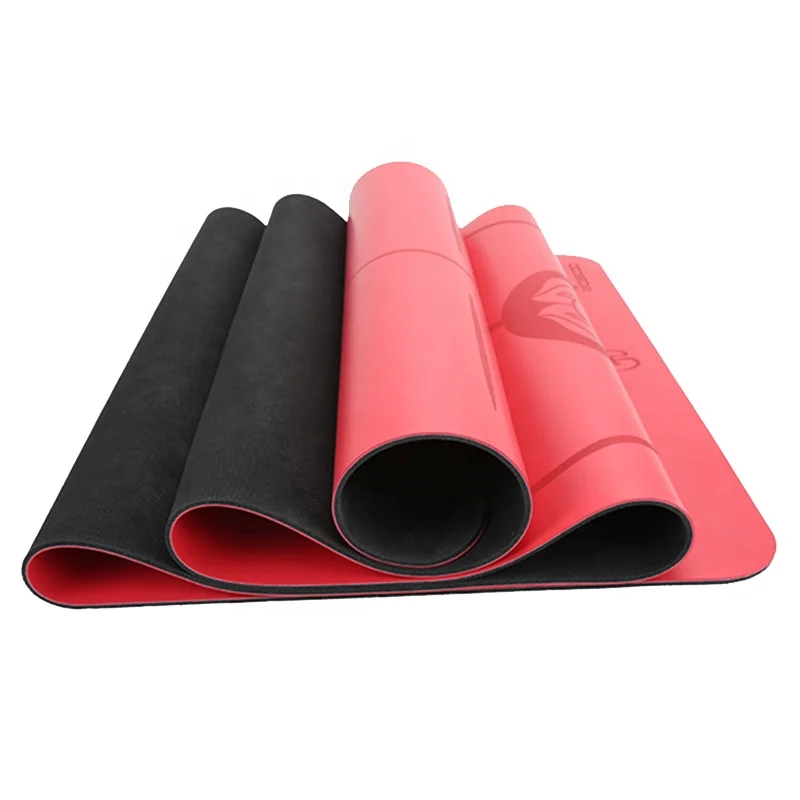 Новый популярный профессиональный коврик для йоги из натуральной резины и красной искусственной