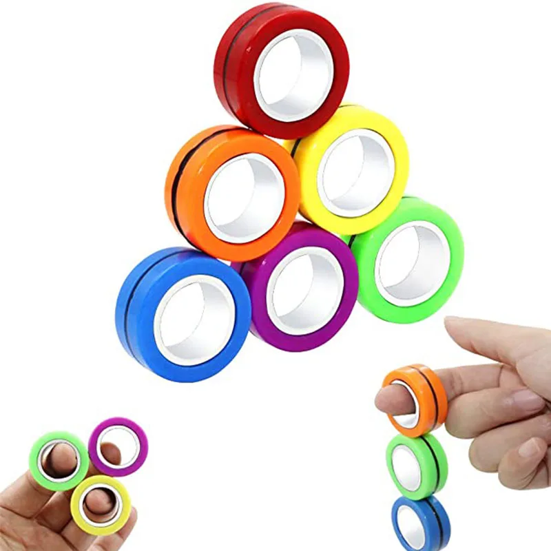 Wholesale hot selling Anxiety Relief stress reliever  spinner toys magnetic rings fidget toys for children