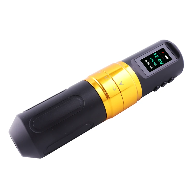 Rotary Battery Tattoo Pen Adjustable 2.4-4.2mm Stroke Display Tattoo Pen Machine Wireless Tattoo Gun