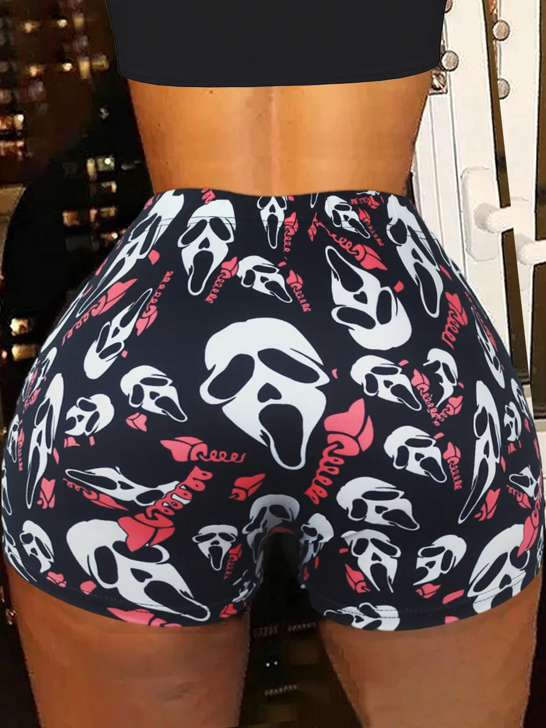 Wholesale Cheapest Printed Plus Size  Women Summer Hot Snack Shorts Candy Sets Snickers Snack Shorts