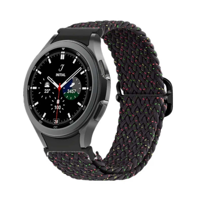 Suitable for Samsung Galaxy watc4/5 pro sliding buckle elastic woven nylon loop strap 40/44/45mm