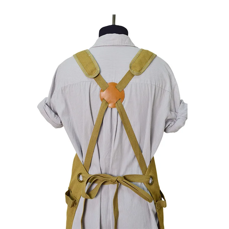 Japanese wear-resistant apron, custom printing, horticulturist, handcrafted craftsman, painted canvas, waterproof for men