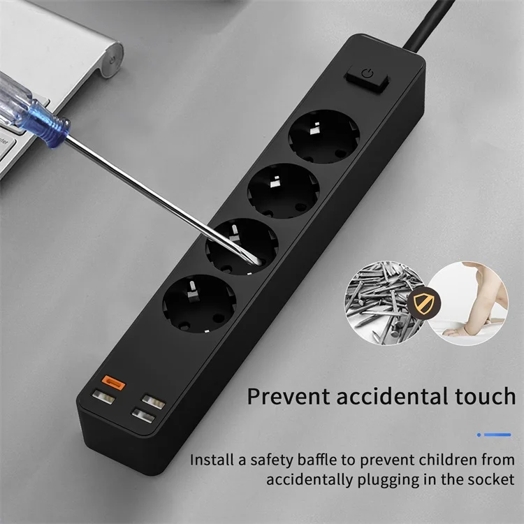WiWU стандарта ЕС США Великобритании Plug PD20W интеллектуального питания по пропилен-каучука прокладки с USB зарядное устройство удлинитель 4 способа розеток от перенапряжения переменного