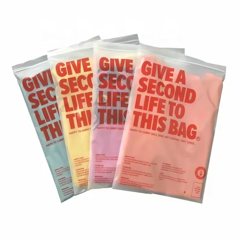 11X20 Inch T-Shirt clear Plastic Bag Packaging for Clothes Thank You Frosted Ziplock