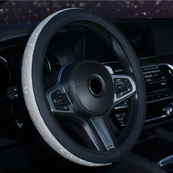 factory wholesale Fashion bling bling Diamond Car Steering Wheel Cover hot sell for Amazon