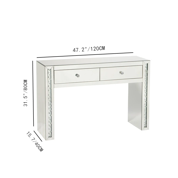 
Wholesale Home Furniture Classic Makeup Table With Mirror Vanity Organizer Storage Makeup Glass Desk 