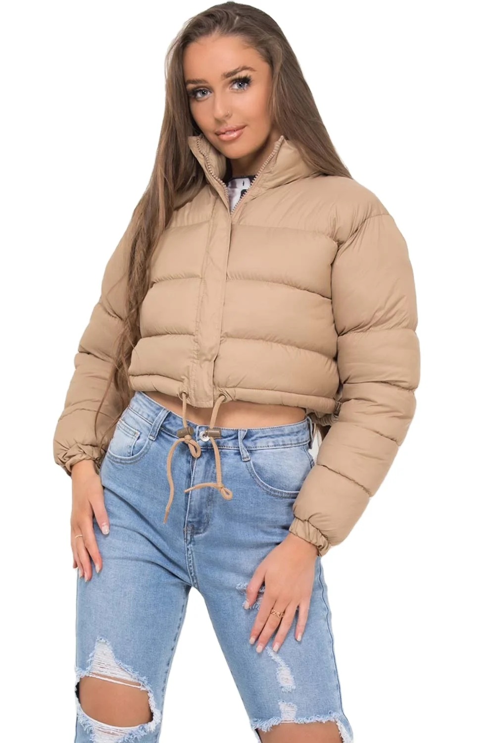 Amazon  Suppliers padded down cropped bubble puffer jacket women
