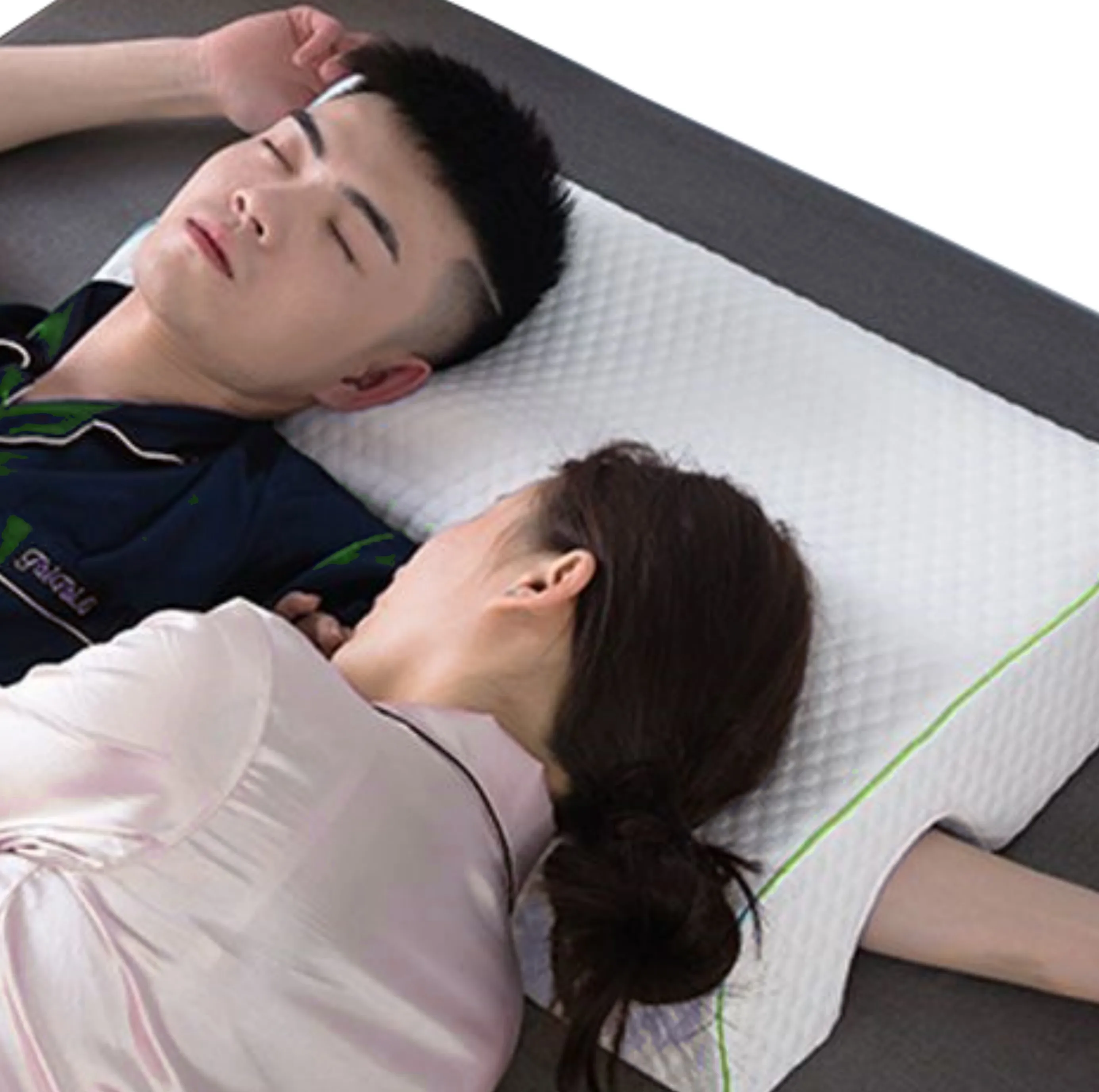 Customizable White Air Layer Fabric Arched Cuddle Wife Husband Arm Rest Anti Pressure Hand Pillow For Couples Sleeping