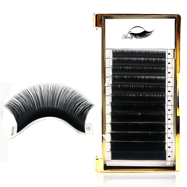 
High Quality Volume Private Label Silk Eyelash Extension Fans Professional D L curl 0.03 Soft individual Lash Extension Supplier 
