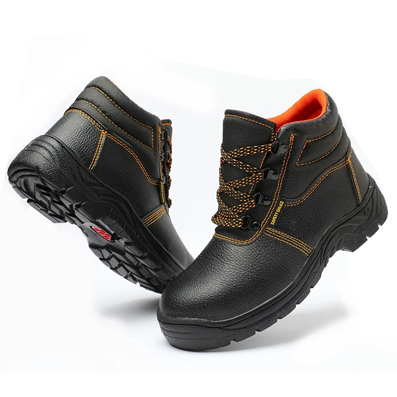 CE oil water resistant anti slip work shoes steel toe puncture proof men industrial construction safety shoes boots S3