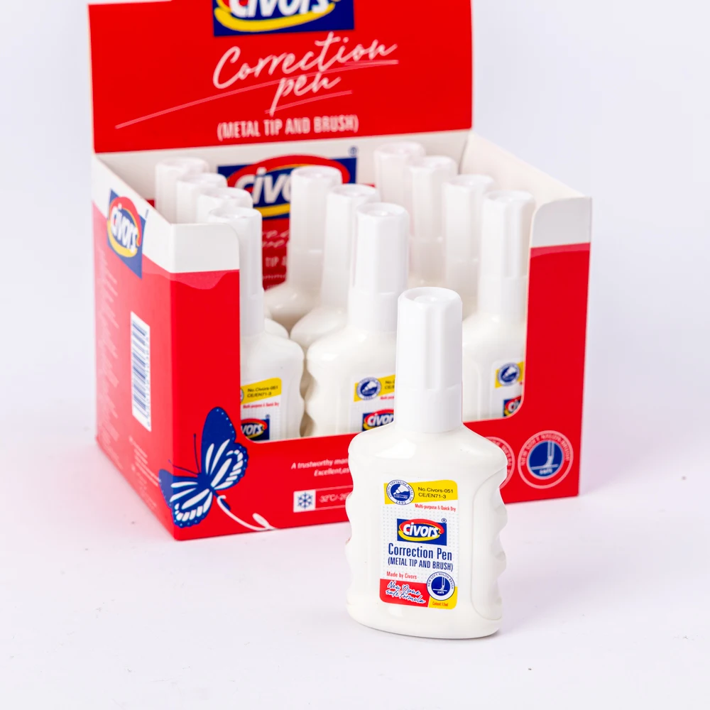 Cute Square Bottle Error Correction Pen Student Stationery Quick Drying White Error Correction Pen