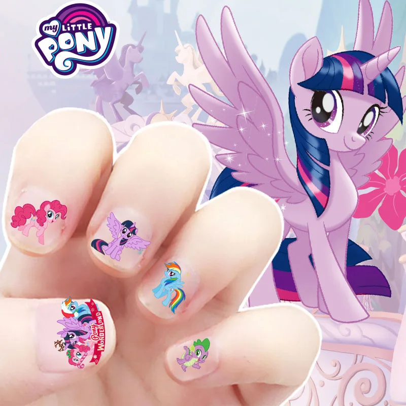 5pcs Frozen Princess elsa Anna My Little Nail Stickers Kids Makeup set Nail Stickers 3D Pinkie Pie For Girls Toys