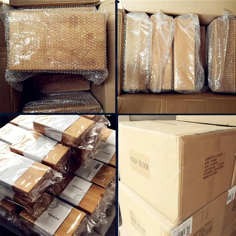 Wholesale Custom Logo Eco Friendly Non-Slip Fitness Gymnastics Training Natural Bamboo Yoga Block Brick