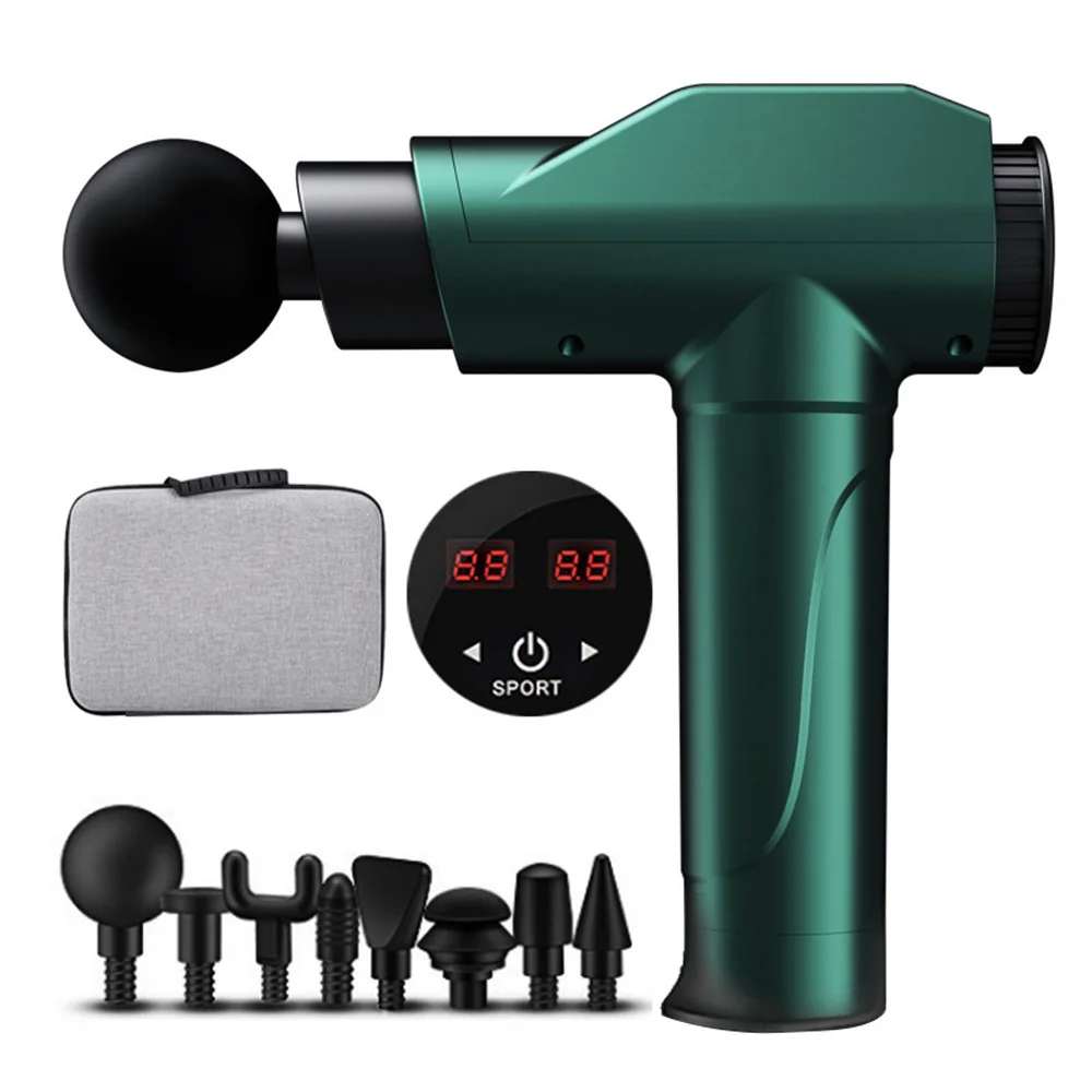 Handheld Touch Screen Carbon Silent Booster Impact Flow Percussion Fascial Adjustable Kraftgun Massage Gun