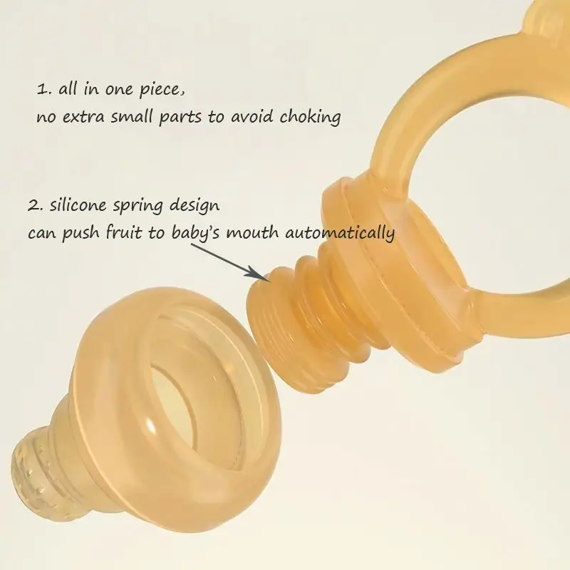 Teether Food Pacifier Silicone New Baby Ice Cream Fresh Fruit Feeder With Net