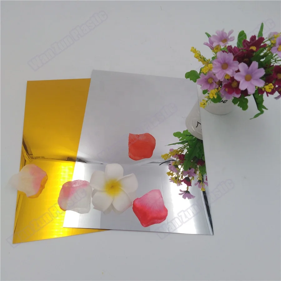 Plastic Pmma Board 2mm Golden Mirror Acrylic Sheets Acrylic Mirror Wall Stickers Moon Decorative Mirror