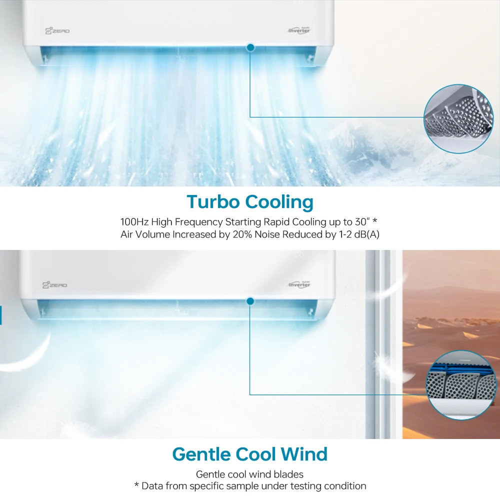 9000-24000Btu R454B Инвертор Мини-Сплит Кондиционеры Настенный Кондиционер энергосберегающий wifi для ресторана/розничной торговли