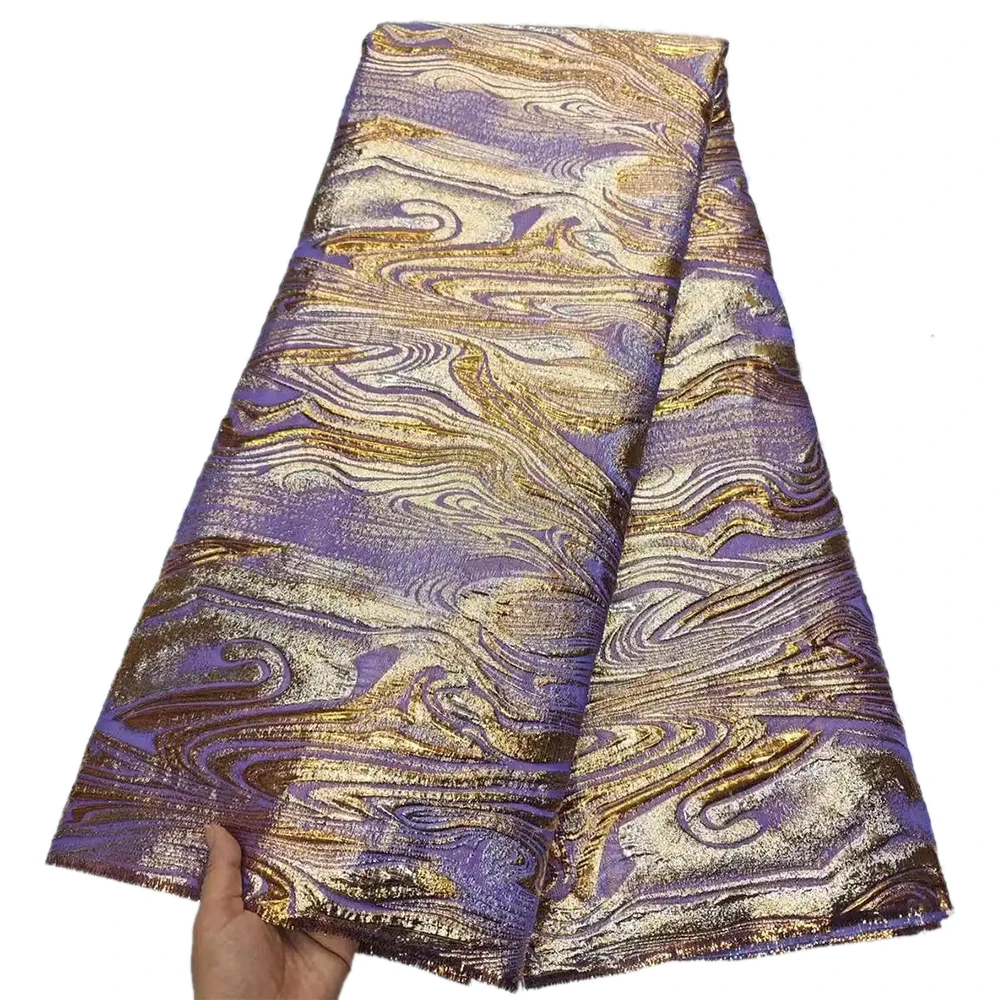 NI.AI  Luxury Damask Lace Brocade Jacquard Black Fabric Embroidery Fabric Wedding Dresses Sequins Lace