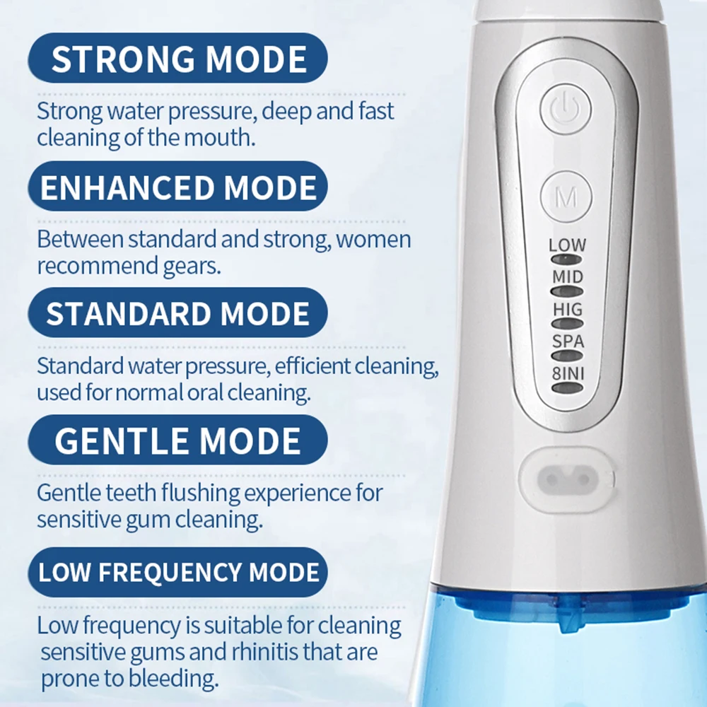 
Cordless Water Flosser Rechargeable Portable Oral Irrigator for Travel & Home 