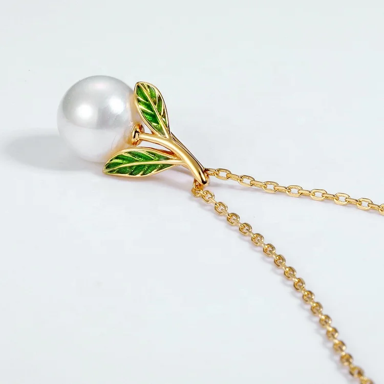 Custom made jewellery pendants 925 sterling silver gold plated pearl pendant