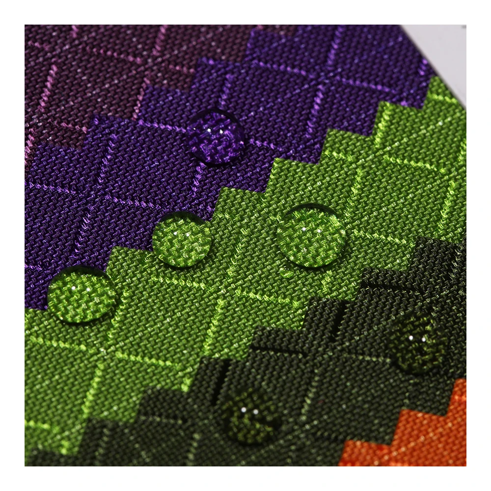 420D nylon Two tone diamond grid fabric material for bag