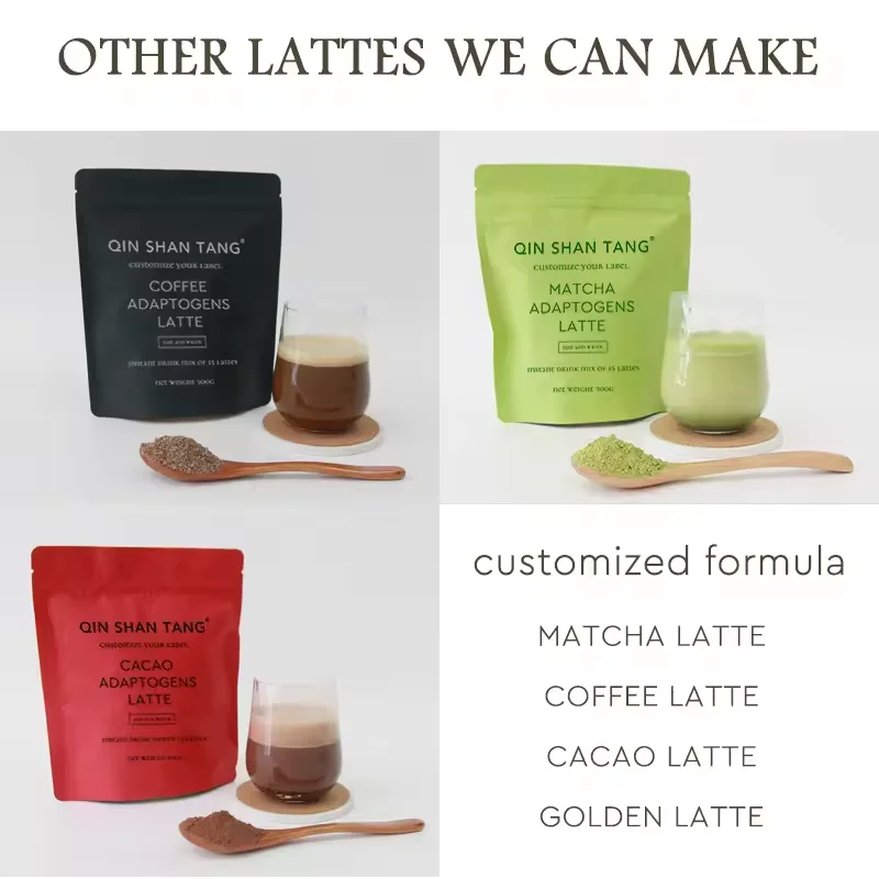 QINSHANTANG Wholesale Instant Maca Ginseng Cordyceps Blend Energy Man Power Latte Coffee