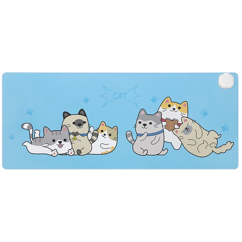 Bubm Winter Best Seller Heated Desk Mat Leather Desk Pad Electric Heating Table Warm Pad Mouse Pad