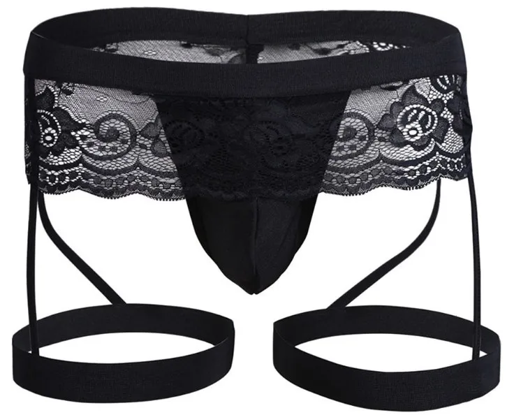 
Extreme Sexy Gay G-string Thong Black Lace Sexy T-back Underwear 
