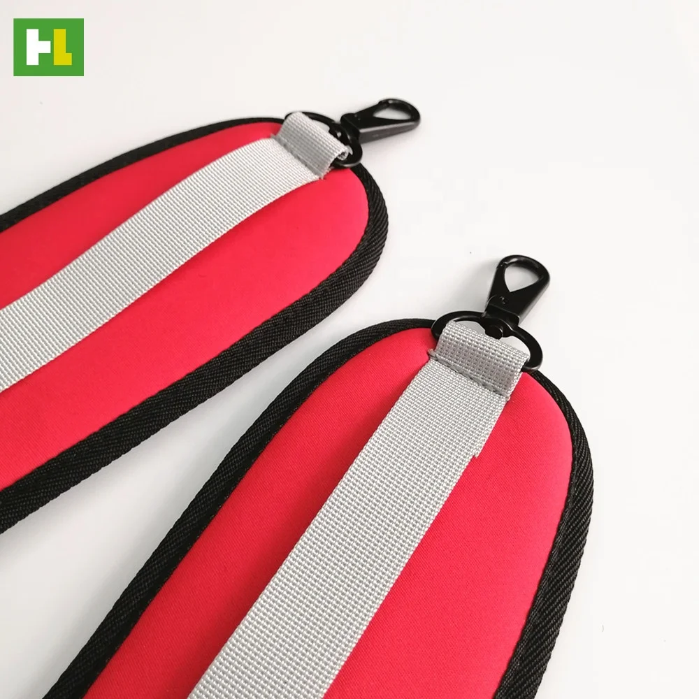High quality detachable red SBR padded backpack shoulder strap