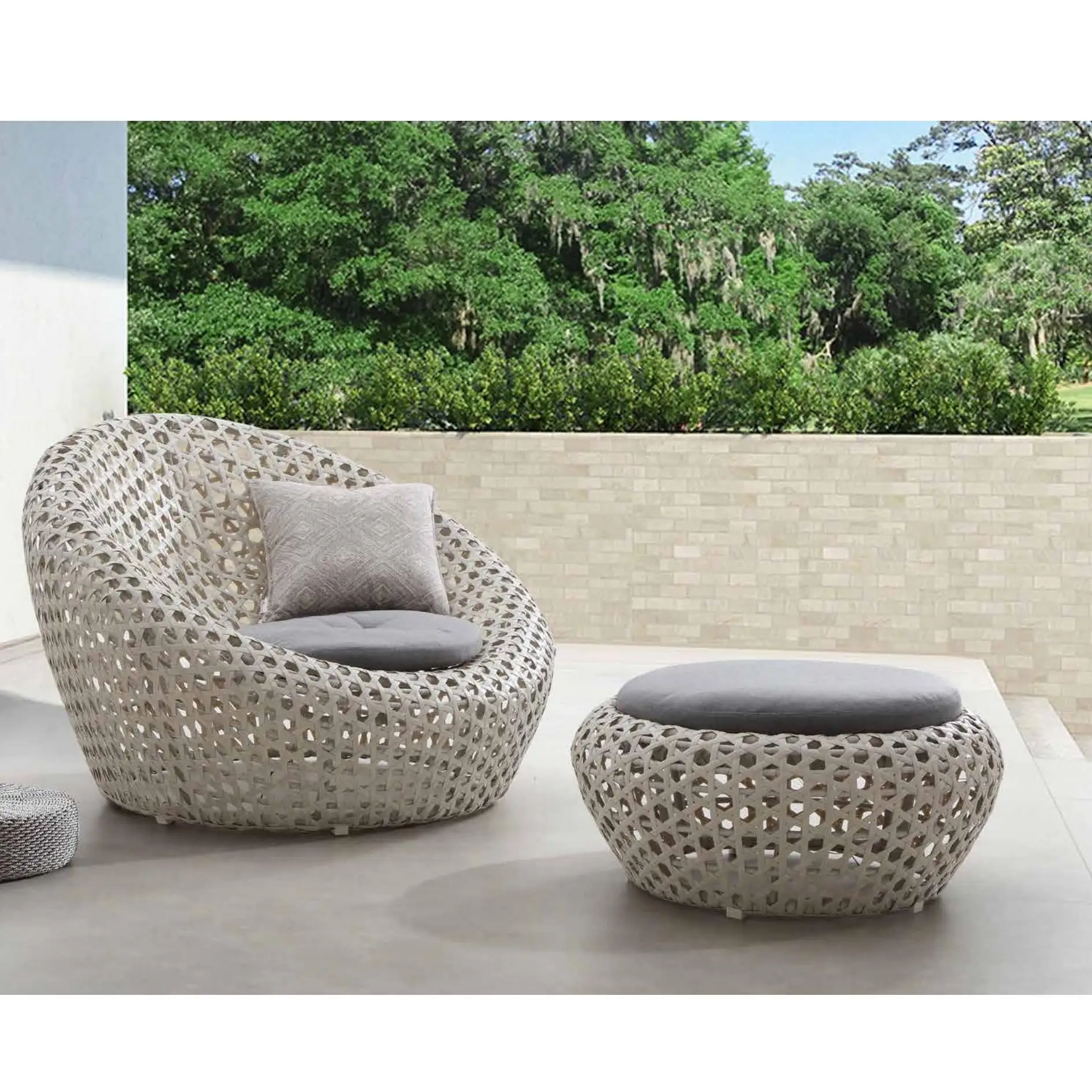 New Design Wicker Garden Outdoor Patio Conversation Sofa Set Cheap Rattan Furniture