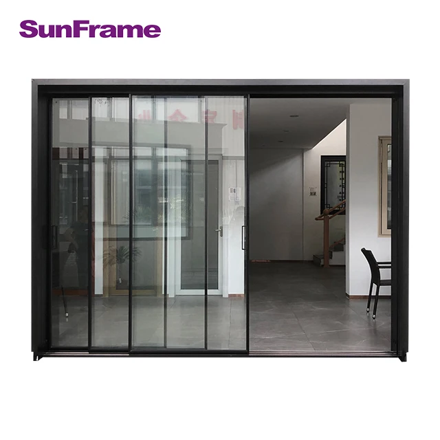 Double Glazed Low E Glass Exterior Patio Aluminum Australia up Down Sliding Doors