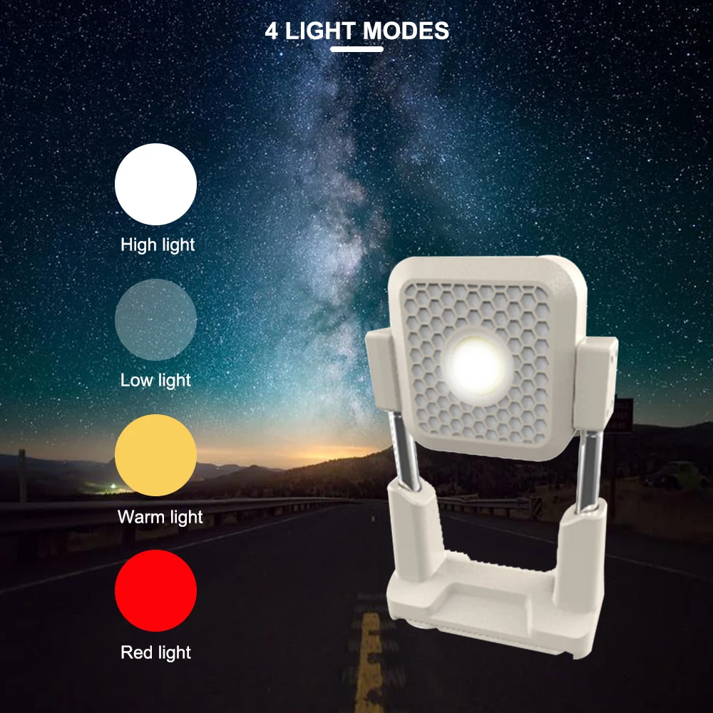 Foldable Adjustable Height Outdoor Camping Light Built-in Battery Solar Camping Lantern