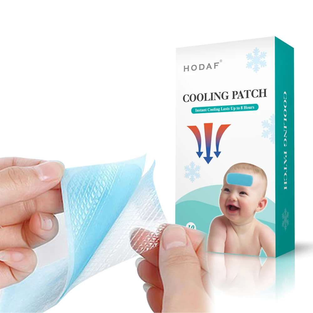 China CE OEM cool pads 8 Pcs/Box Cooling Gel Patch For Fever Physical Lower Temperature For Baby Adults Long Lasting Cool Patch