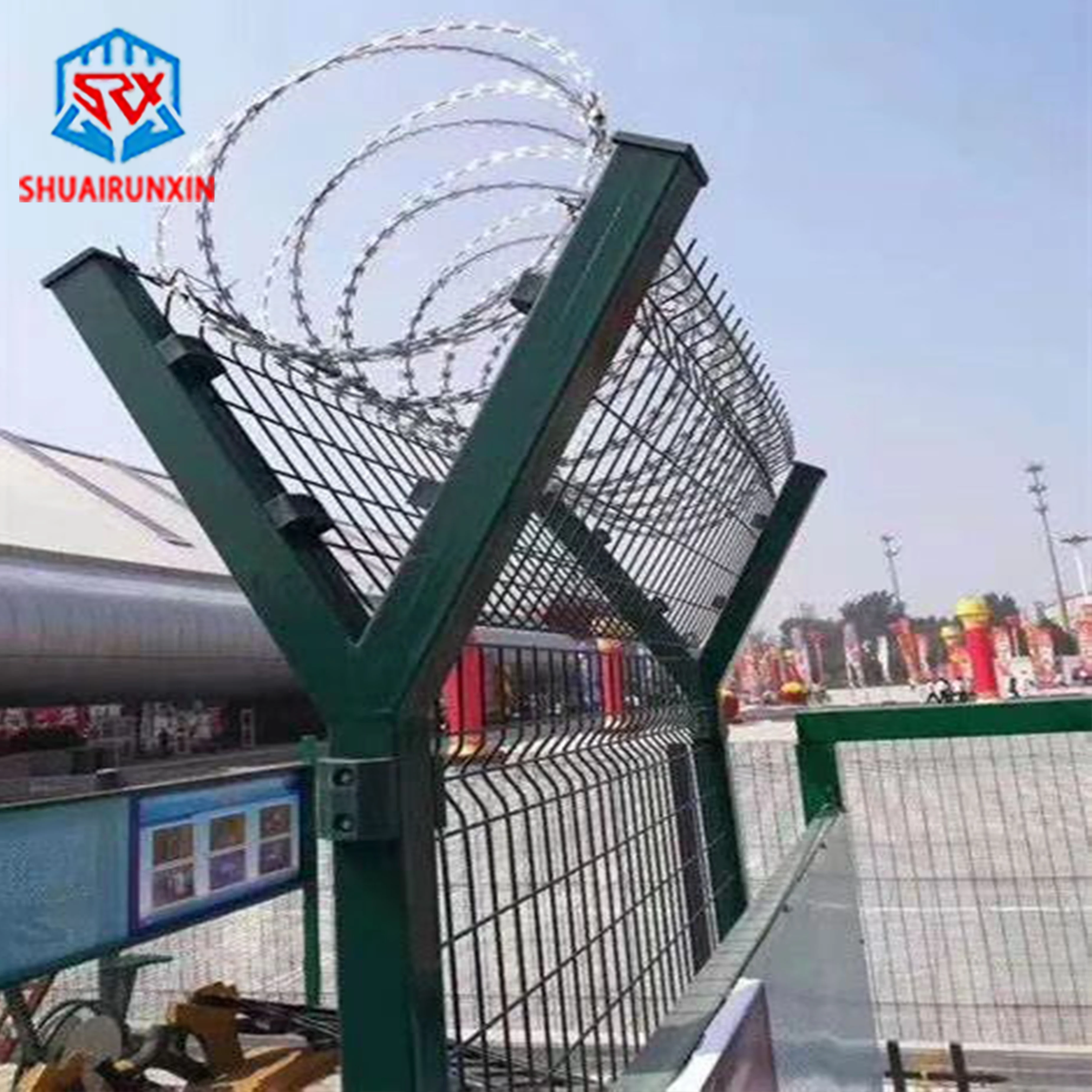 Cheap Sale Safety Razor Net Prison Security  Fencing Wire Galvanized Metal Steel Pvc Coated Chain Link Fence Garden Fence