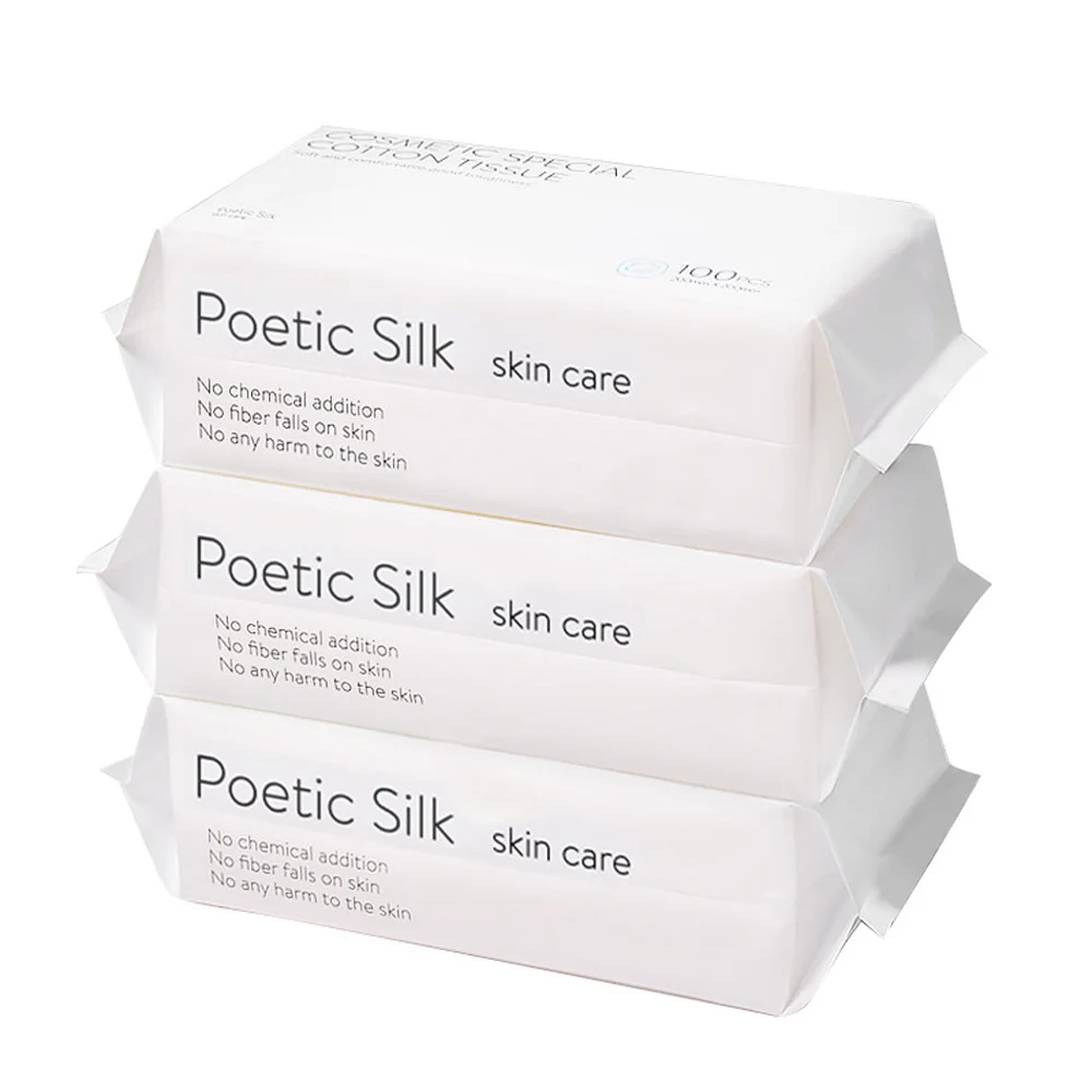 Фабричное производство поддержка 100 шт хлопчатобумажные салфетки Сухие индивидуальные гарантированное качество сухие салфетки для лица