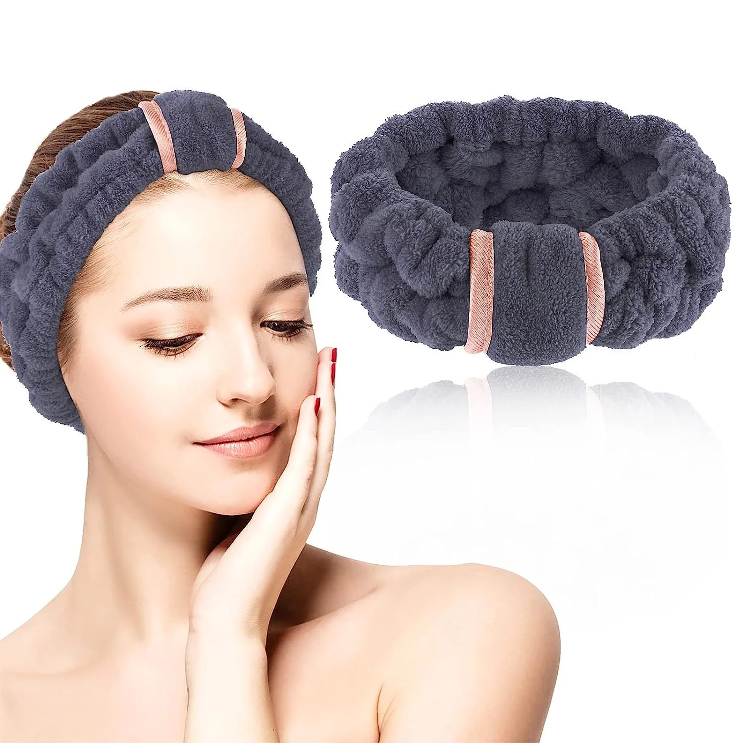 Factory Outlet Creative new products Absorbent terry cloth headband Embroidered LOGO elastic hair band