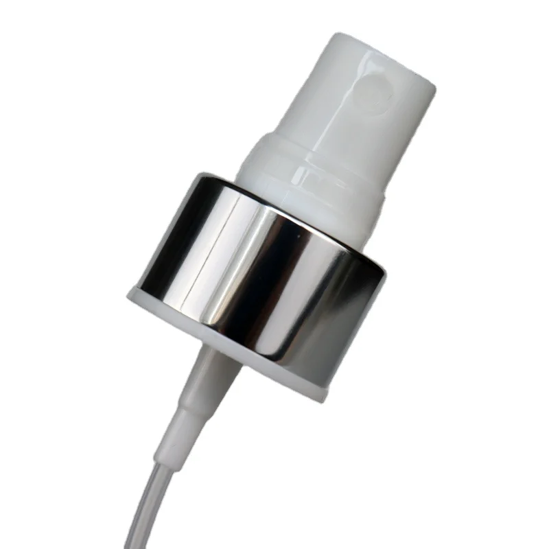 Creative Design White Portable  20/410 24/410 Plastic bottle with aluminium  Cream Dispenser Lotion Pump