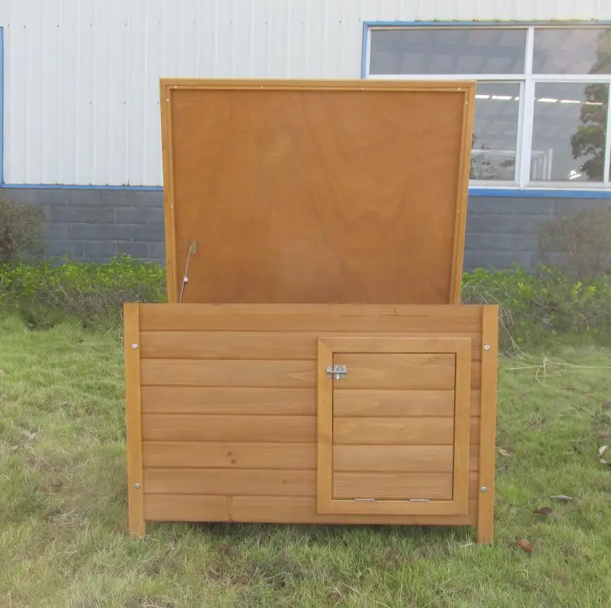 Wooden Natura Duck House Outdoor Small Animal House with Openable Roof And Ramp