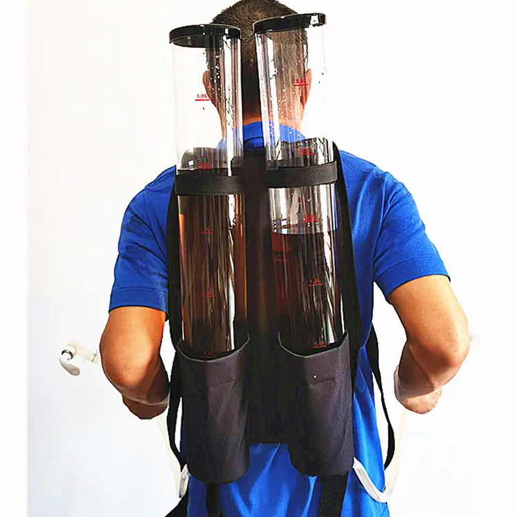 Shoulder backpack wine cannon drink beer machine jug machine Double barrel double tube dispenser wine rack outdoor bar supplies